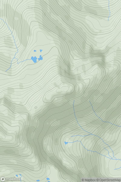 Thumbnail image for Stob a' Choire Odhair [Knoydart to Glen Kingie] showing contour plot for surrounding peak
